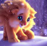 Baby Lion in Winter