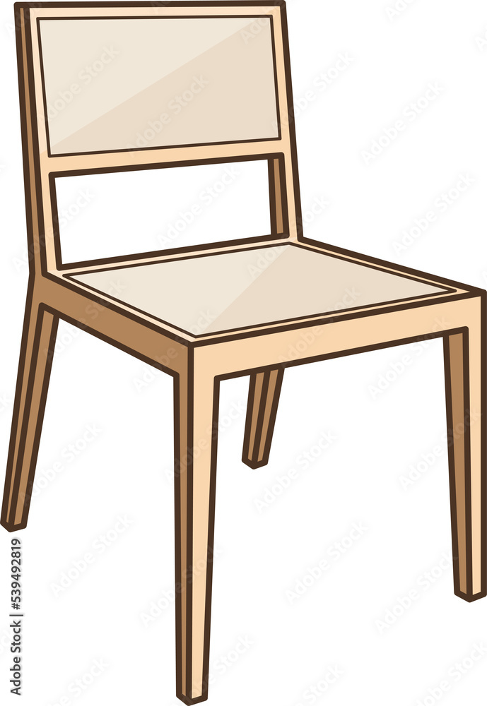Wooden chair with large backrest Wooden chair with large backrest