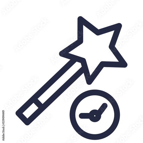 clock magic tools wand wizard icon
