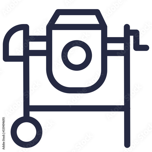 concrete mixer work builder tools constructions icon