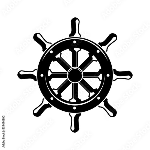 Steering wheel icon vector suitable for logo