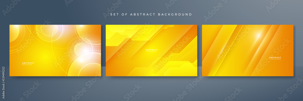 Abstract orange and yellow gradient design background. Futuristic trendy design posters. Creative and minimal gradient concepts. Vector graphic banner pattern presentation background web template.