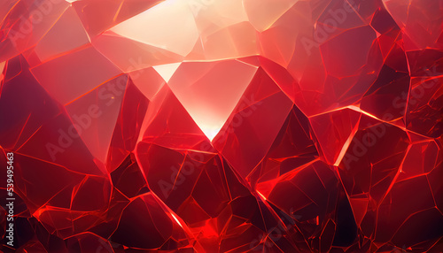 Red crystal textured background. Can be used as wallpaper by ai