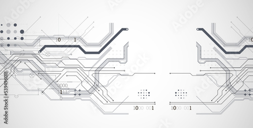 Abstract horizontal technology background. Communication concept, futuristic digital innovation background. Vector illustration