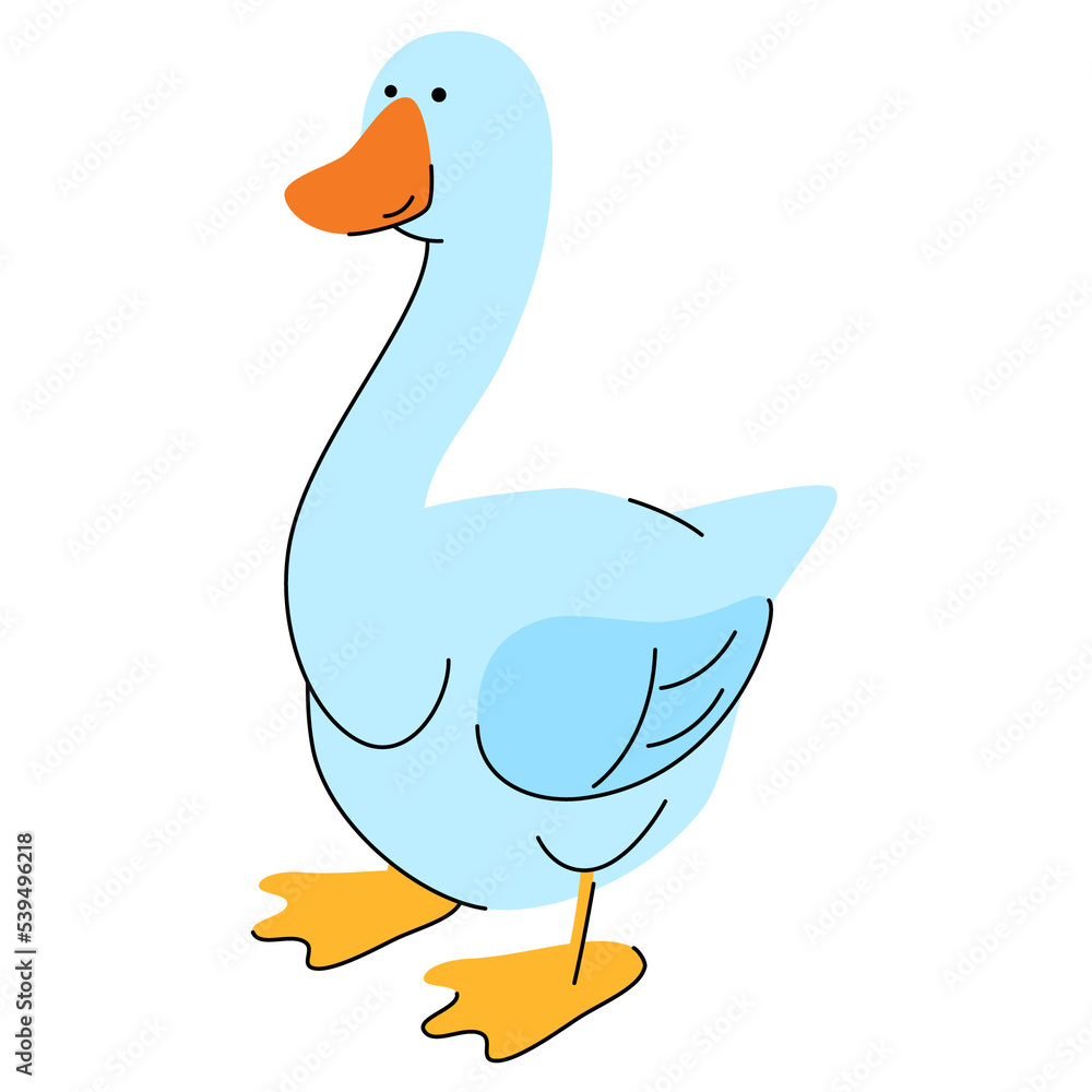 Goose - flat design style character