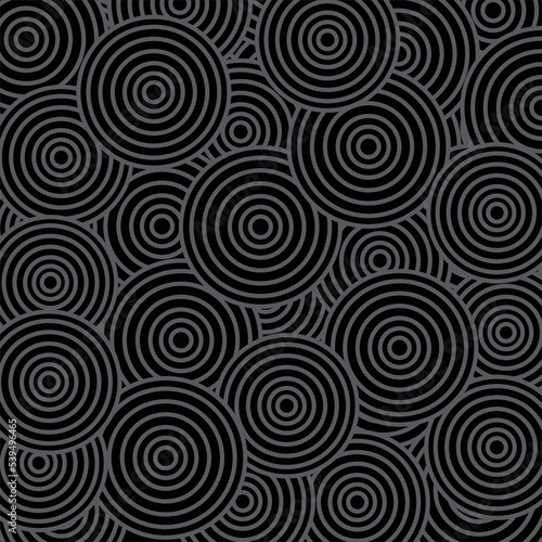 Seamless pattern with circles, Abstract white and black chaotic circles design pattern background. Psychedelic circles seamless pattern, doodle texture in bright color.