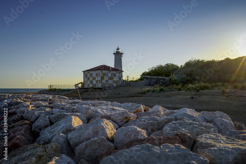 Bibione lighthouse in the province of Venice