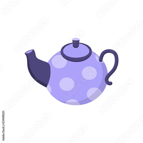 Purple teapot. Vector illustration