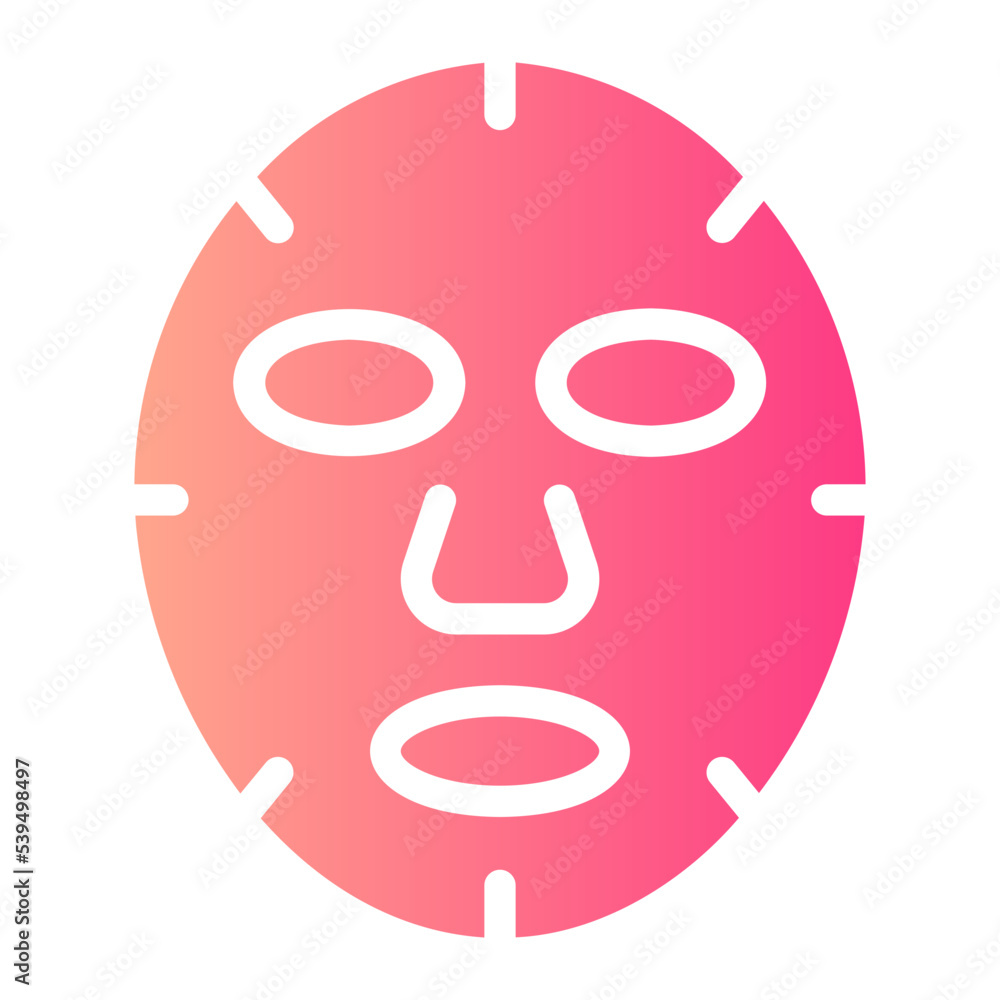 facial mask gradient icon facial mask gradient icon