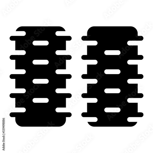 hair curler glyph icon