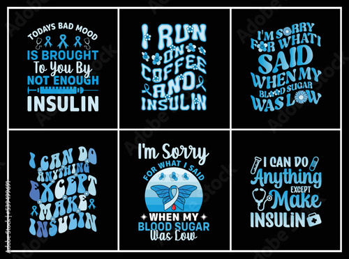 Diabetes Awareness quote t-shirt bundle