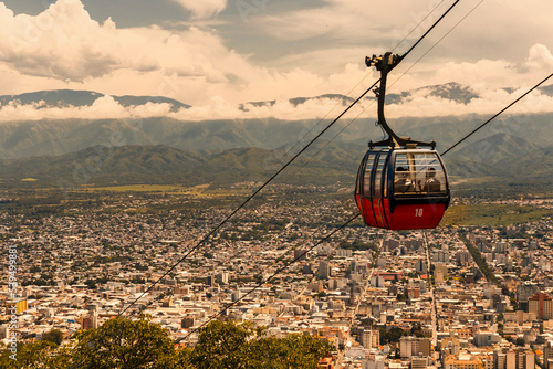 Panoramic view of the city of Salta from the San Bernardo hill, northern Argentina