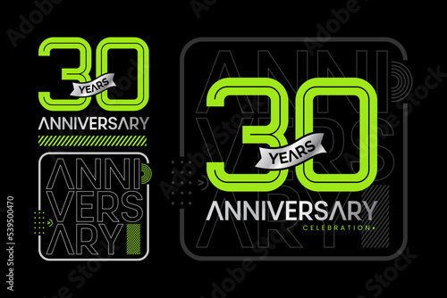 30 years anniversary font. for vector typography, automotive, merchandise, sport font, wedding, greeting card, and invitation