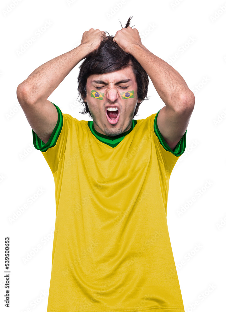 Young Soccer fan frustrated