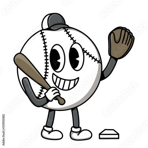 cartoon baseball
