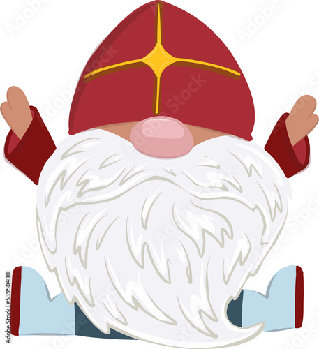 St. Nicolas day. Sinterklaas Eve. Christmas gnome.
