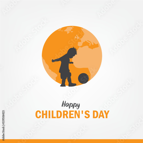 Vector Illustration Happy Children's Day. Good for posters. banners. brochure. social media. Simple and Elegant Design © Jaka Dernata