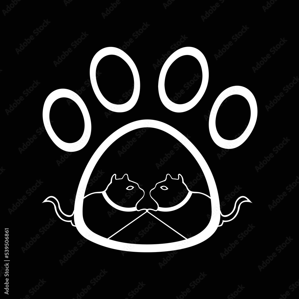 Pet cat animal logo template design Pet cat animal logo template design