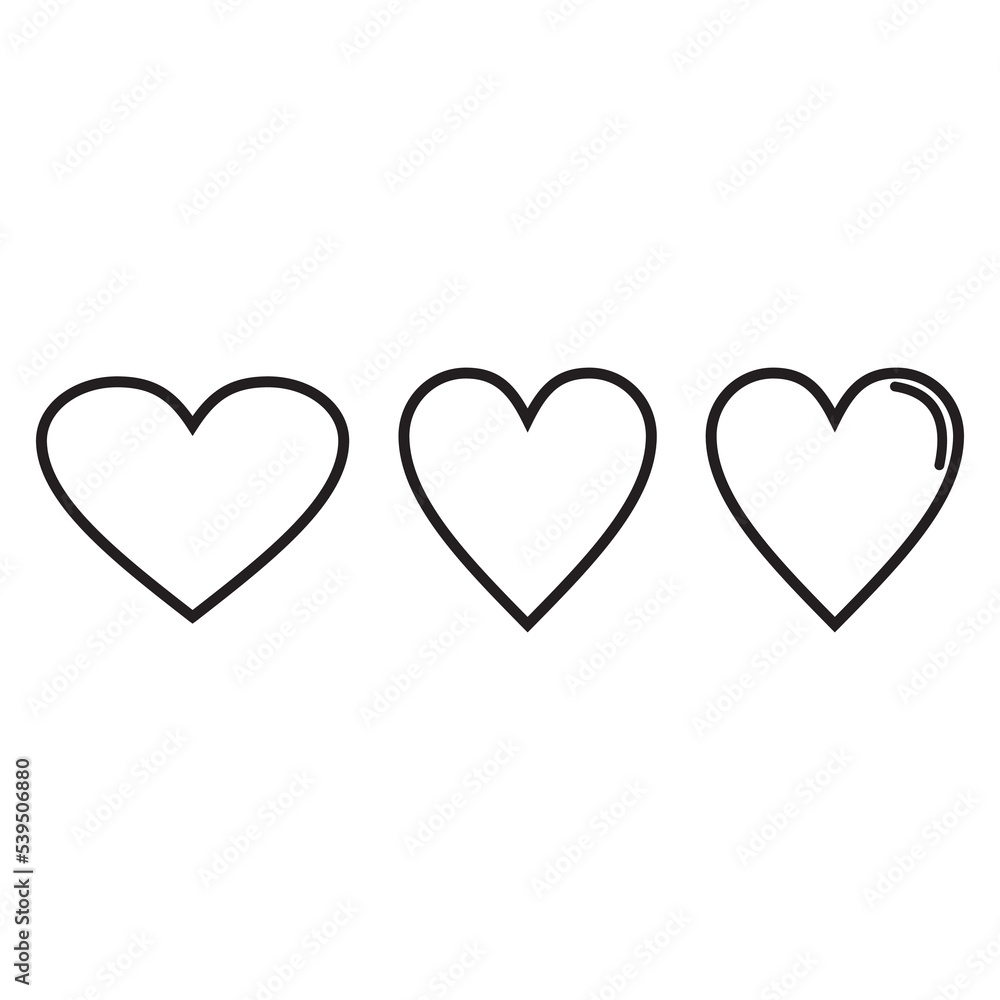 Heart icons, concept of love for your website
