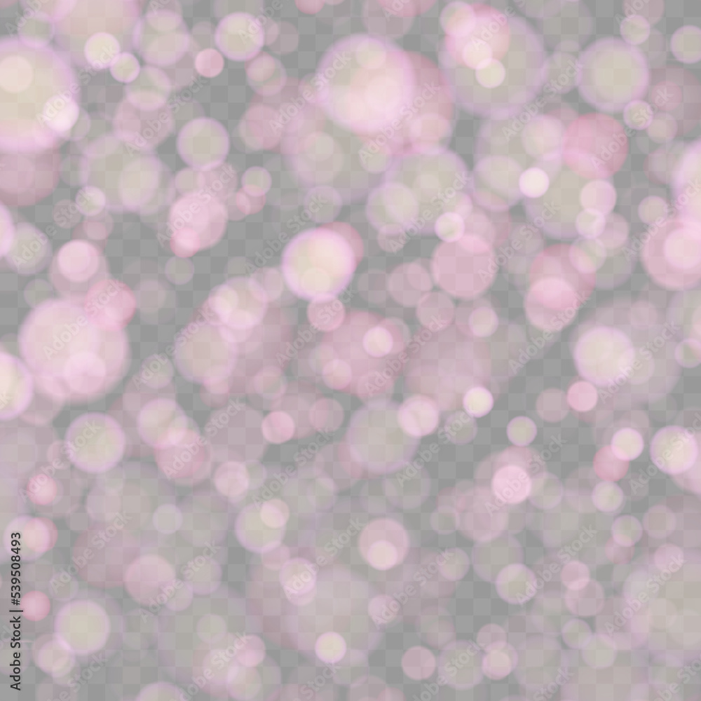 Effect of bokeh circles isolated on transparent background. Vector Effect of bokeh circles isolated on transparent background. Vector
