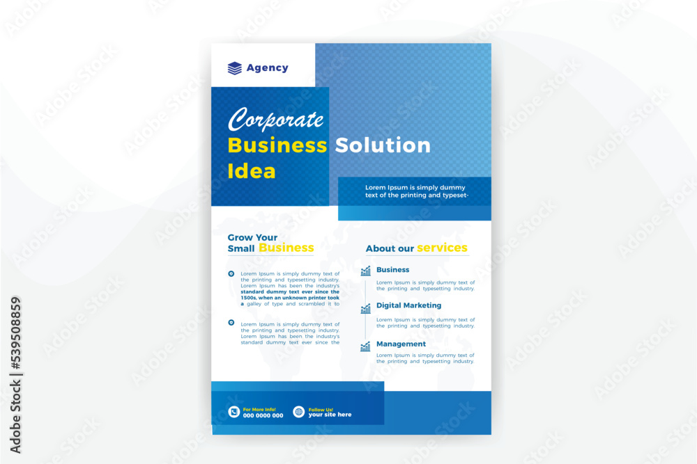 Obraz premium Marketing agency business flyer template design