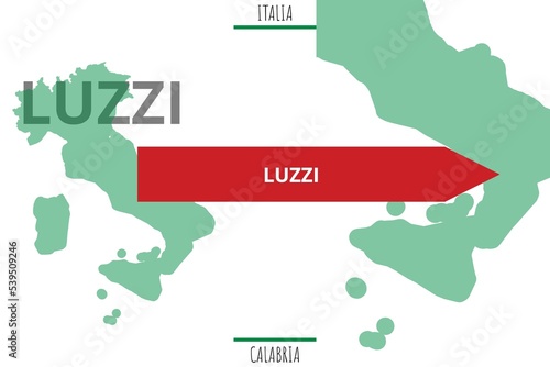 Luzzi: Illustration mit dem Namen der italienischen Stadt Luzzi photo