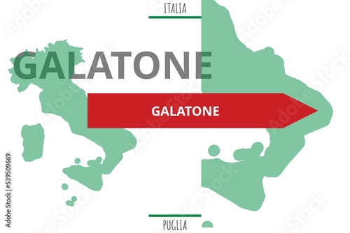 Galatone: Illustration mit dem Namen der italienischen Stadt Galatone photo