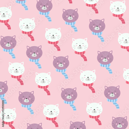Collection of cute animal patterns suitable for textile design