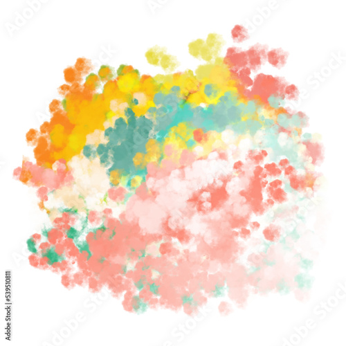 Fototapeta Naklejka Na Ścianę i Meble -  Abstract soft aesthetic watercolor painting illustration of clouds element. Minimalist colorful art background. transparent background PNG file