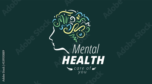 Vector drawn logo for mental health
