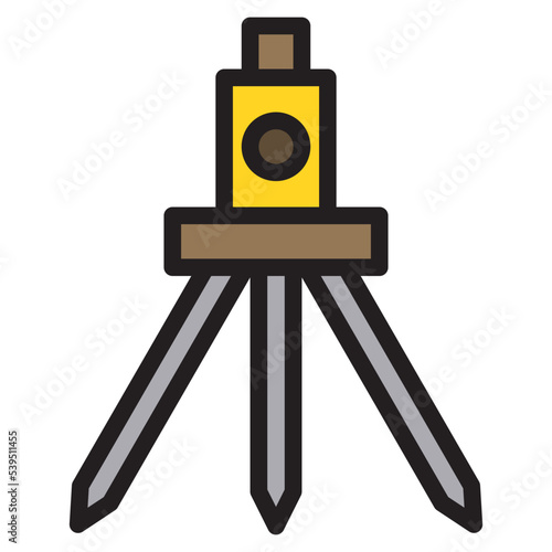 Theodolite color line style icon