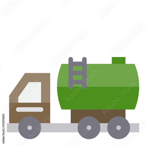 Fuel truck flat style icon