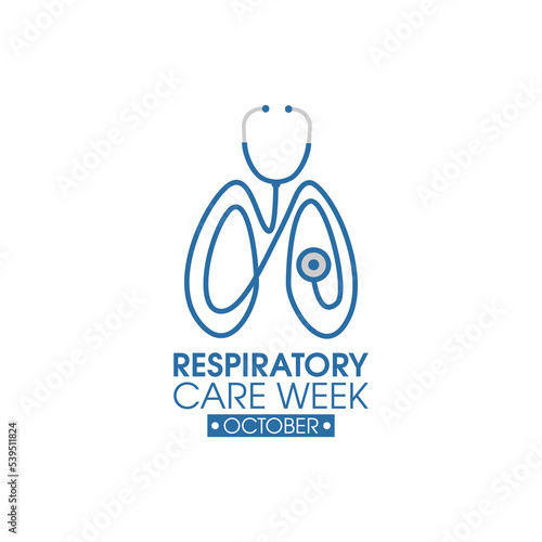 vector graphic of respiratory care week good for respiratory care week celebration. flat design. flyer design.flat illustration.