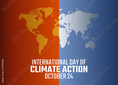 vector graphic of international day of climate action good for international day of climate action celebration. flat design. flyer design.flat illustration.
