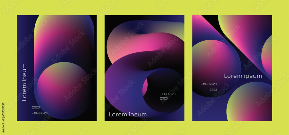 Trends Maximalism abstract gradient poster template