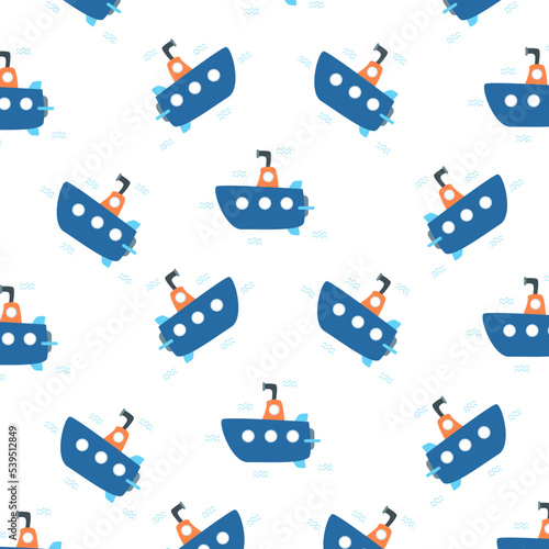Collection of ship character patterns suitable for textile design