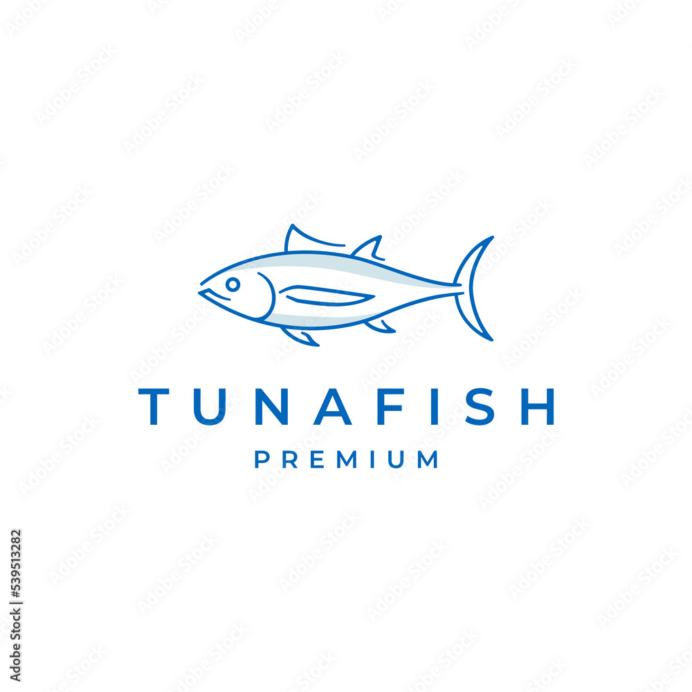 Tuna fish logo, seafood logo design inspiration