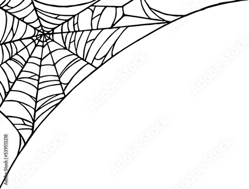 Halloween party background with spiderwebs isolated png or transparent texture,blank space for text,element template for poster,brochures, online advertising,vector illustration