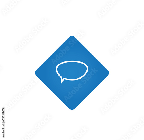 Message bubble icon. Vector illustration.
