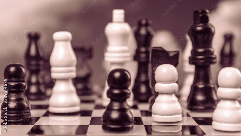 Chess with passing clouds behind Chess with passing clouds behind