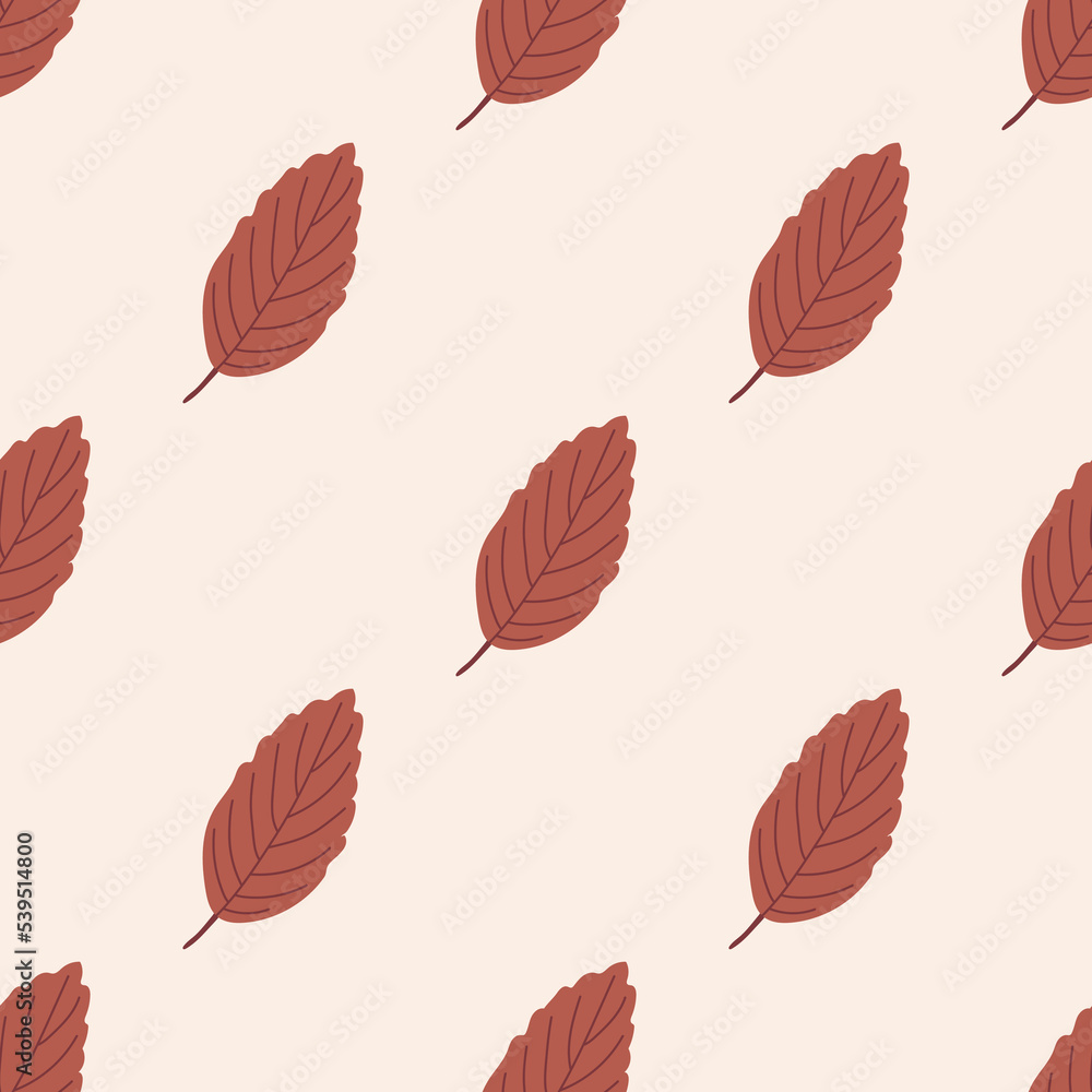 Fototapeta premium Seamless Pattern with Autumn Leaves. The Thanksgiving Day collection. Flat vector illustration