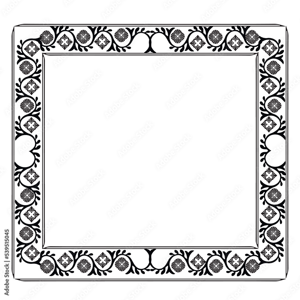 Frame, in the style of an ornament, Vector illustration eps 10, Art. Frame, in the style of an ornament, Vector illustration eps 10, Art.
