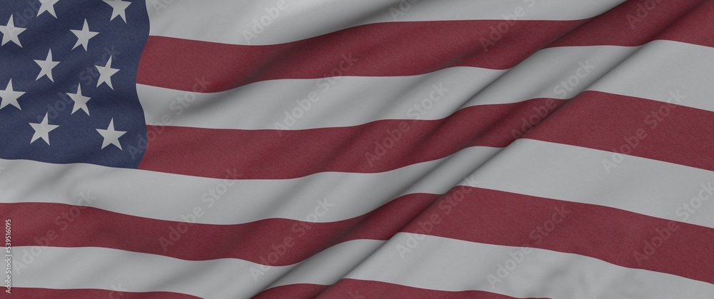 Fototapeta premium American Flag Wave Close Up