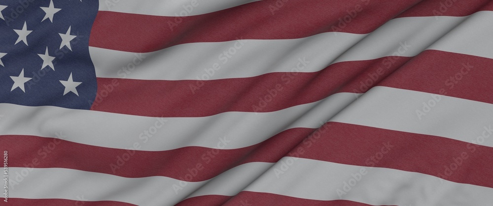 Fototapeta premium American Flag Wave Close Up