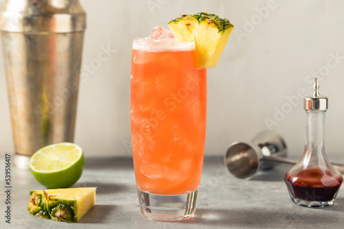 Photography Boozy Refreshing Tiki Singapore Sling Cocktail