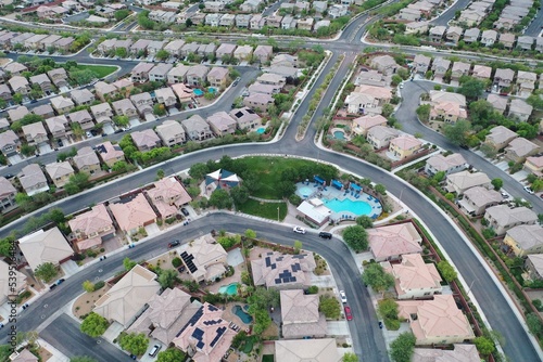 Suburban desert neighborhood photo