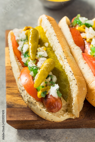 Homemade Chicago Style Hot Dogs