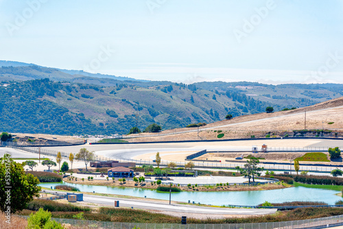 California mountains with roads and trees