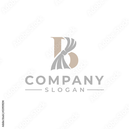 Letter B curtain logo