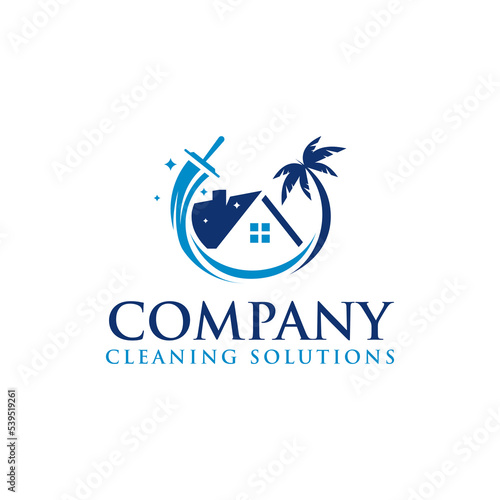 Home residential vacation cleaning logo